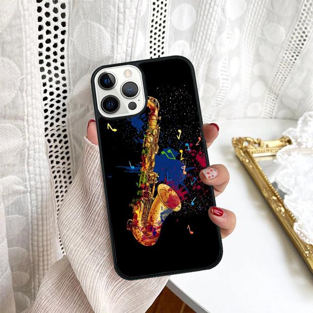 Saxophone Watercolor Art Phone Case For Samsung Galaxy S10 S22 S23 S24 Note 10 20 Lite S20 Plus S21 Ultra Back Cover