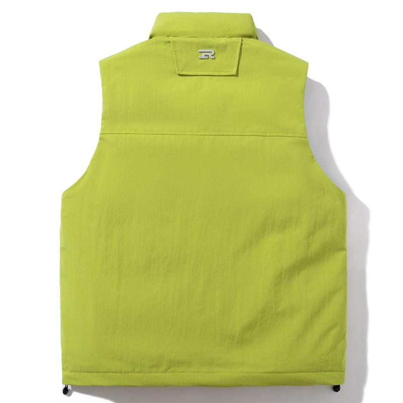 Men 50% White Duck Down Vest, Wind‑Resistant Stand Collar Sleeveless Gilet Drawstring Hem Outdoor Winter Waistcoat