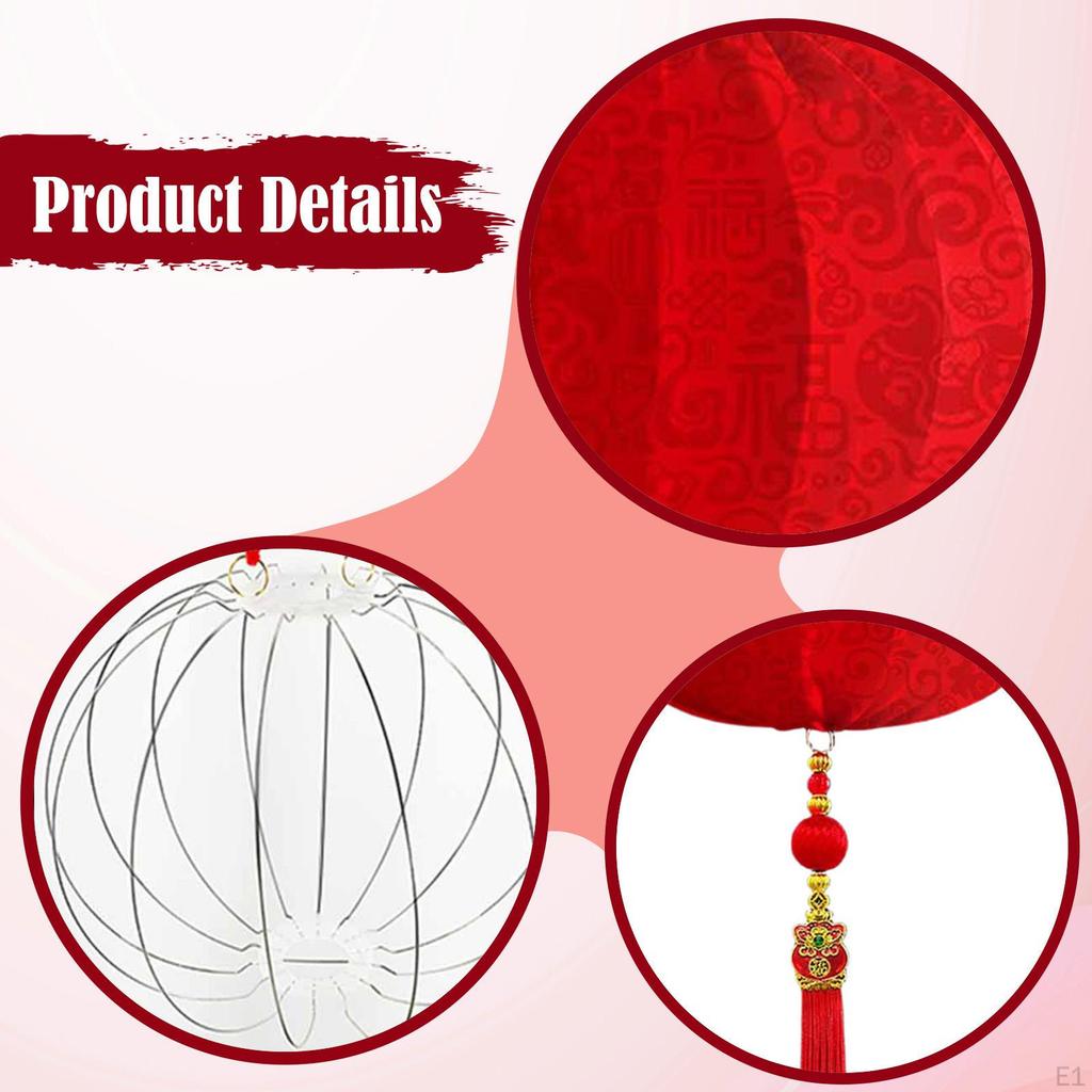 2 Stück Chinesisches Neujahr Laternen Dekorationen Hängende Ornamente Büro Partyzubehör Frühlingsfest