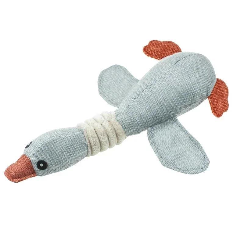 Creative Dog Chew Toys Pet Wild Goose Stuffed Plush Puppy Squeaky Dog Toy For Small And Medium Dogs Fuuny Dog Toys Supplies