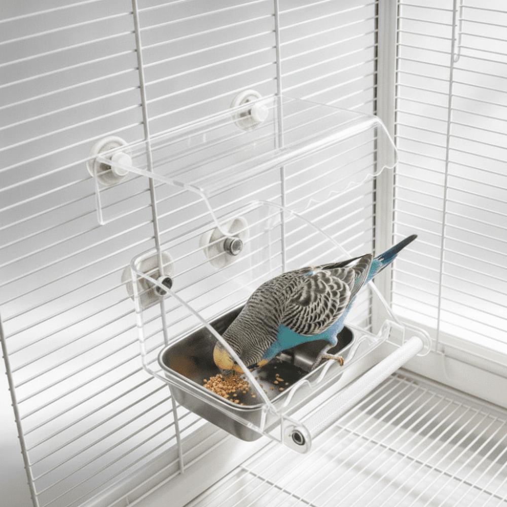 Detachable Parrot Feeding Box Roof Canopy Bird Food Container Parrot Play Stand  Parrot