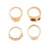 4Pcs Personality Versatile Bohemian Ring Set For Women Girls Sweet Cool Luxury Geometric Finger Ring Jewelry Accessories Gifts