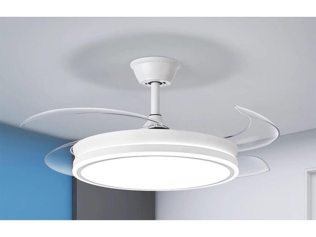 Invisible Silent Variable Frequency Ceiling Fan with Light for Living Room or Bedroom