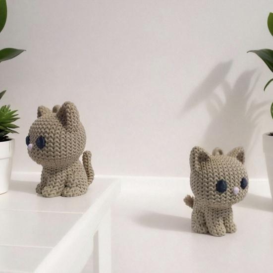 Keychain Pendant 3D Crochet Key Chain Cat Charm Mini