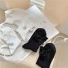 Fashion Harajuku Middle Tube Frilly Socks Women Girls School Student Cute Pearls Bowknot Ruffke Trim Cotton Ankle Socks
