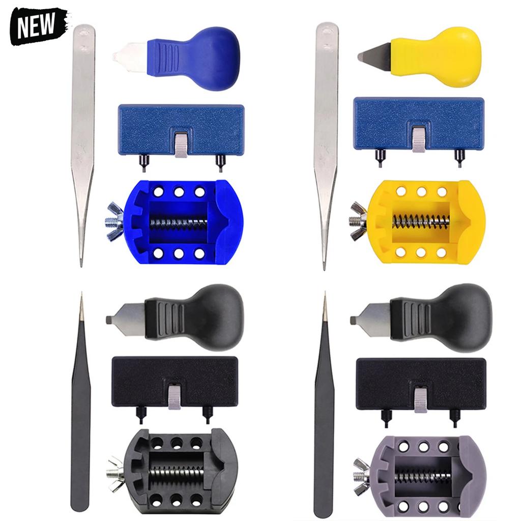 4Pcs/Set Watch Battery Replacement Kit Wrench Back Remover for Rotate Open Cover Case Opener Watch with Watch Back  Remover