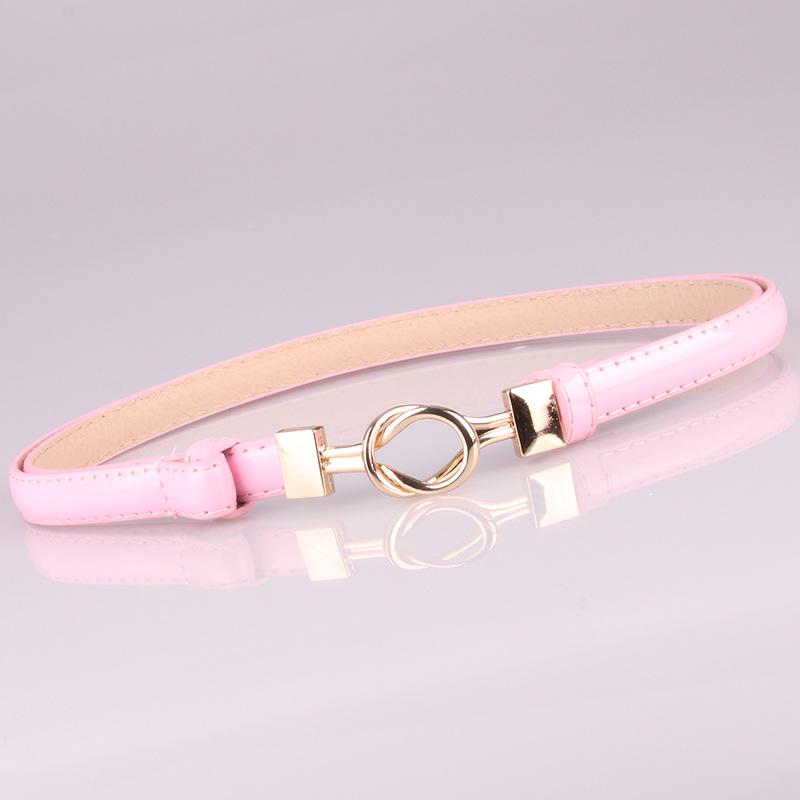 

Женский ремень с двойной пряжкой, регулируемый ремень, декоративный тонкий пояс для женского платья 609 Adjustable розовый