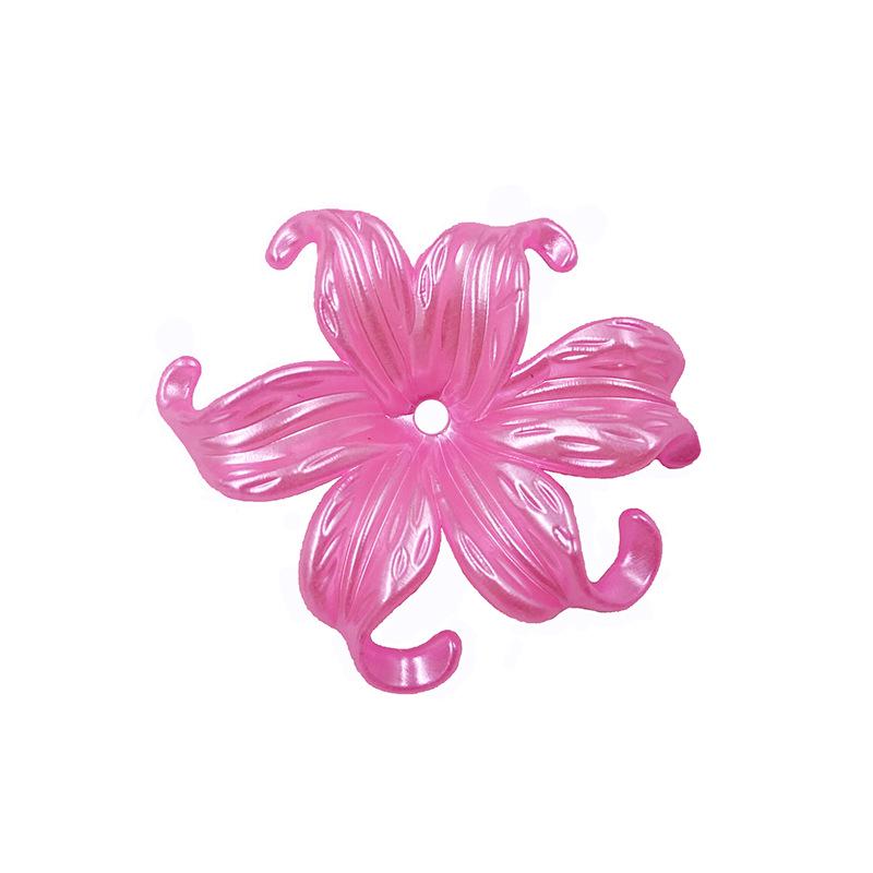 Iris Petal Acrylic Beading Accessories - Ocean Perfume Lily 42x44mm Half Pound (Approx. 105 Pieces)
