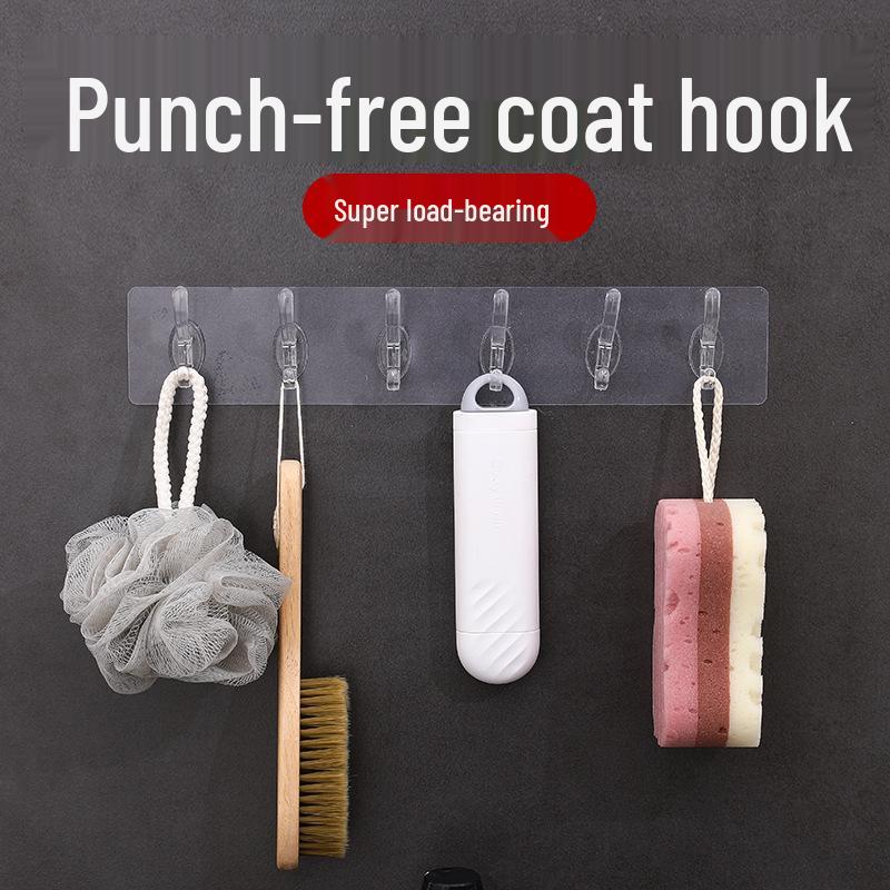 Ten-Pack Transparent No-Drill No-Trace Adhesive Hooks – Strong, Non-Falling