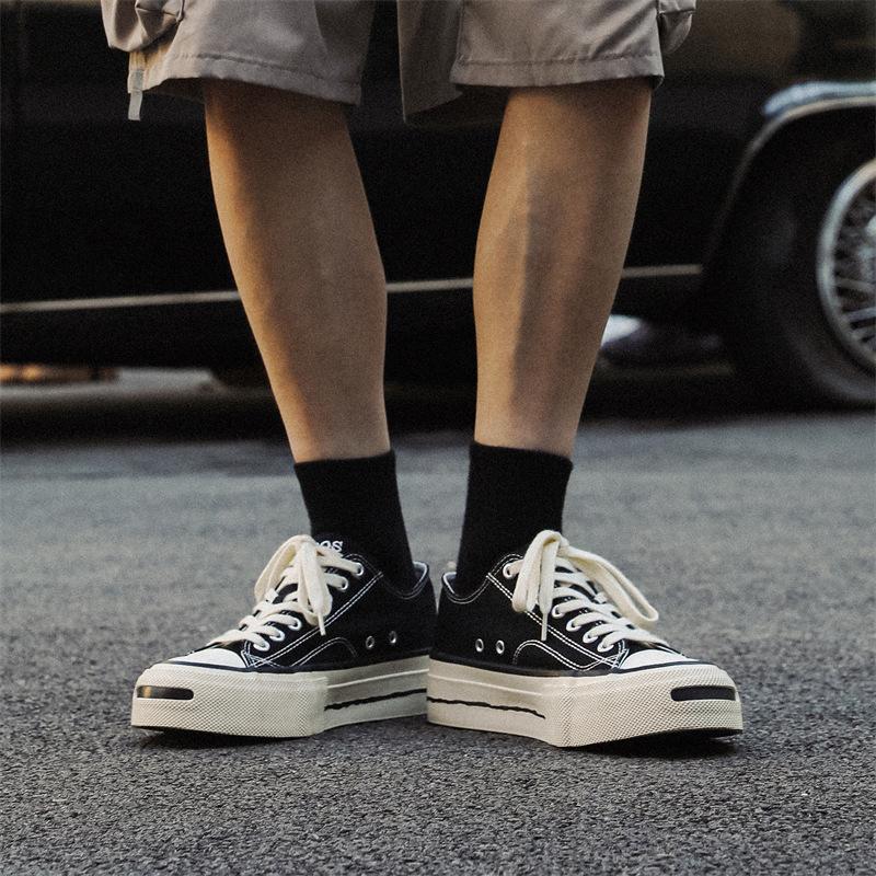 New student low-top canvas shoes sports casual skateboard shoes niche classic thick-soled heightening men's shoes X250
