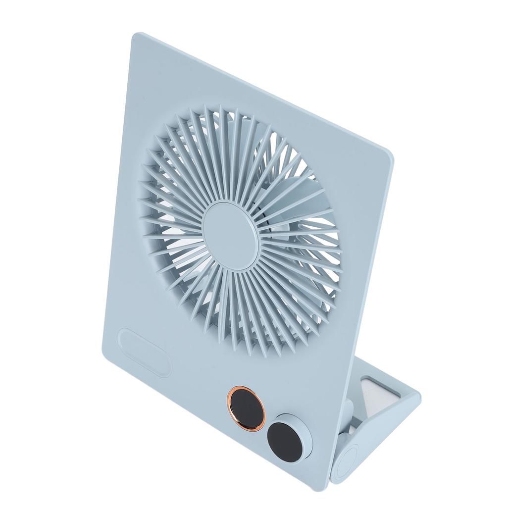 Ultra Thin Table Fan Desktop Flat Battery Operated Standing Hanging Portable Foldable Step Less