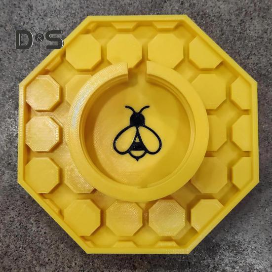 Bievanningsfat Hage Biefôringsskål for Mason-glass 3D-printet Biedrikkestasjon Birøktverktøy for Bikube Bigårdstilbehør