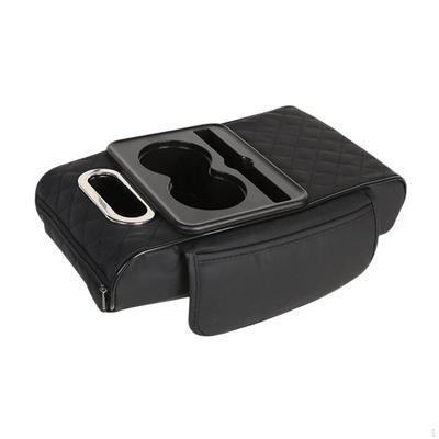Car Armrest Box Pad Interior Organizer Accessories with Cup Holders