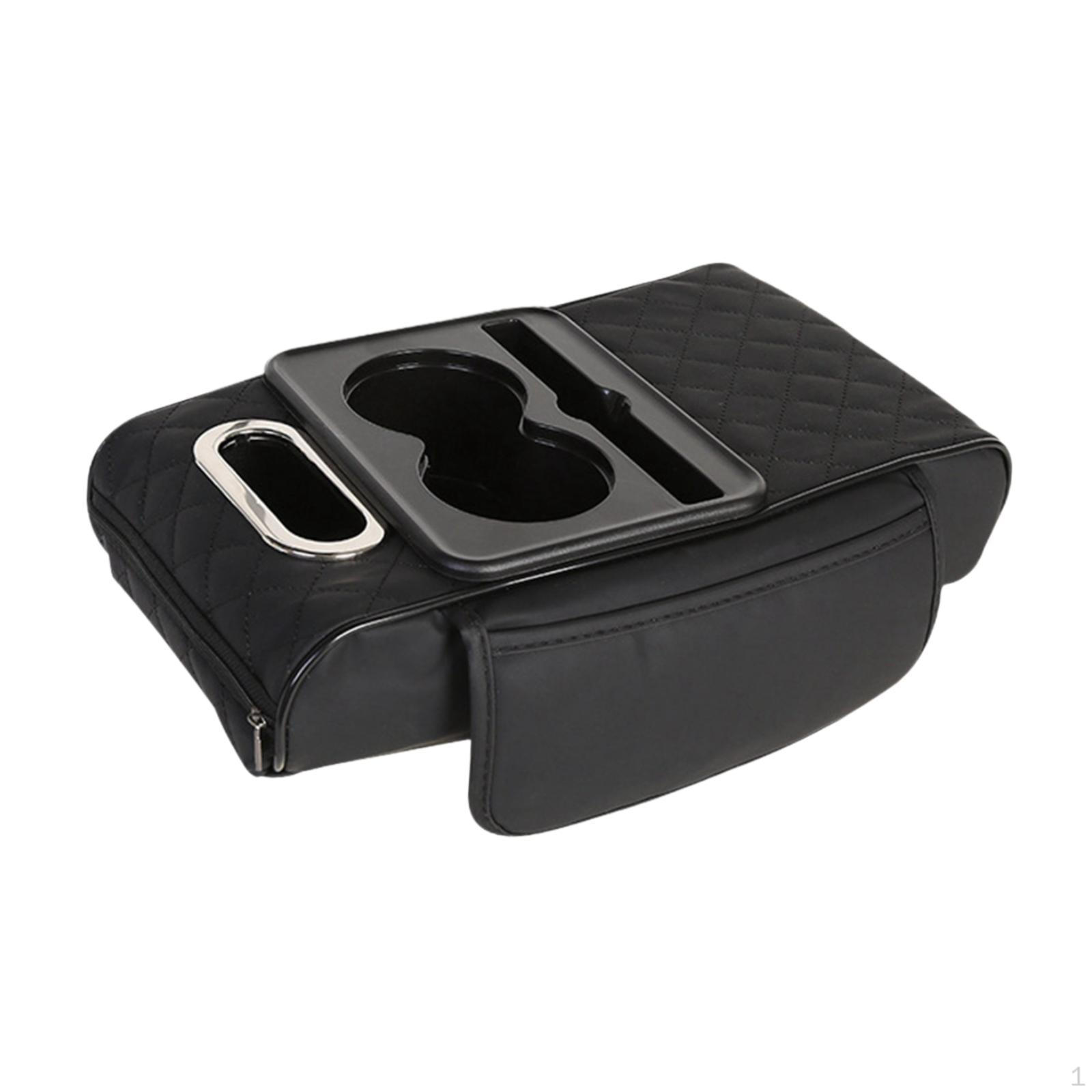 

Car Armrest Box Pad Interior Organizer Accessories with Cup Holders