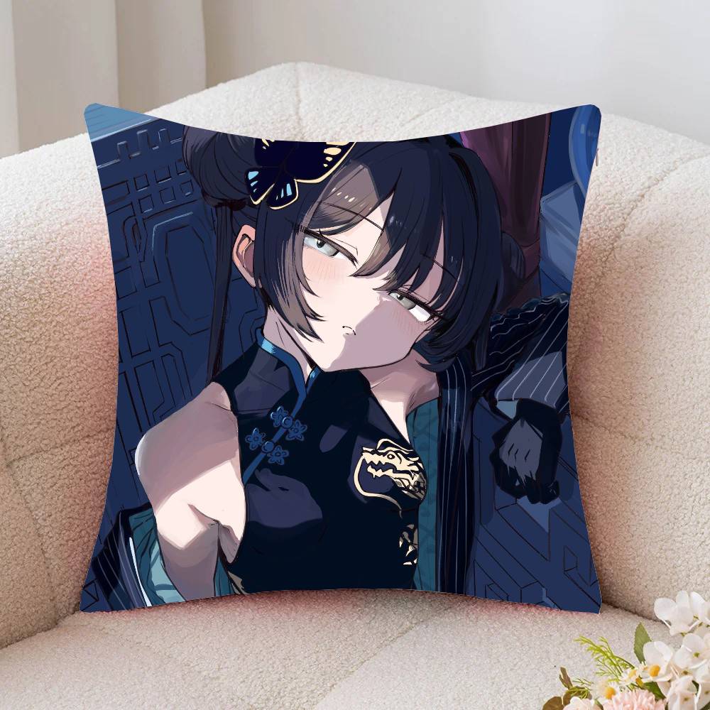 Kisaki Anime Games Blue Archive Pillow Case Fashion Square Pillowcase Bedroom Sofa Room Ins Decoration Leisure
