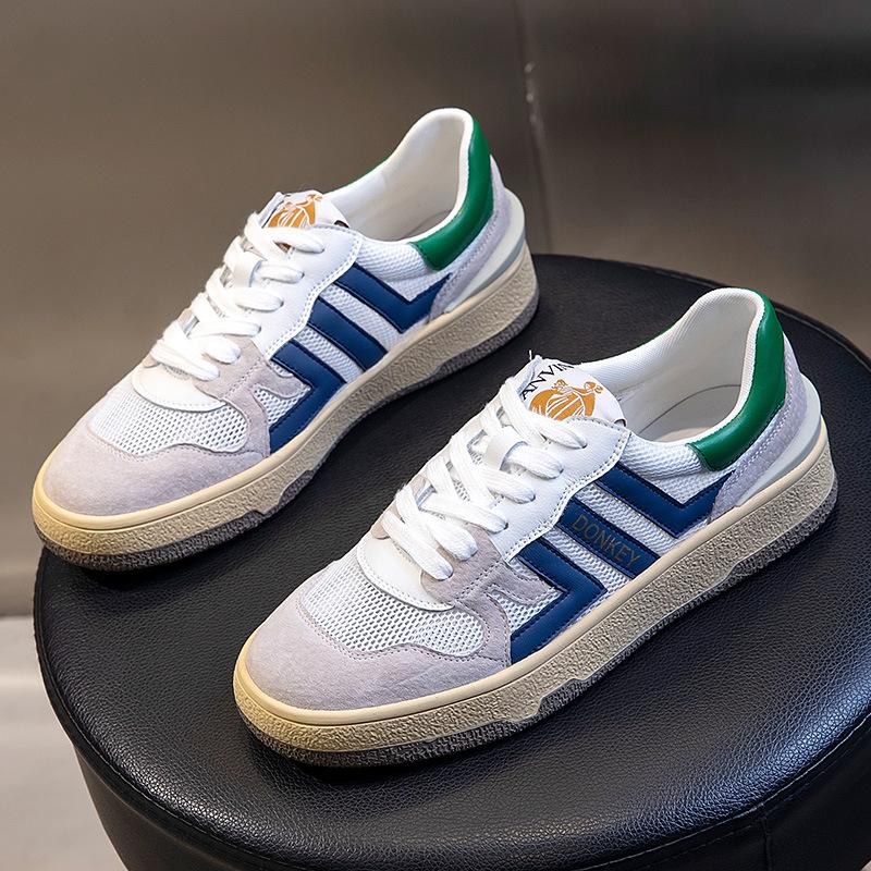 

Leather casual single shoes women s spring 2025 new breathable sports little white shoes women s flat bottom transparent net running women s shoes tid 40 морская волна