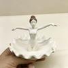 Resin Ballerina Hanging Planter UV Resistant Hand Carved Fairy Flower Pot for Porch Yard Hanging Decor