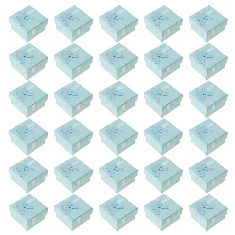 Pack of 30 Jewelry Gift Storage Boxes Small Cardboard Box with Lid and Bowknot for Rings Pendants Necklaces Earrings