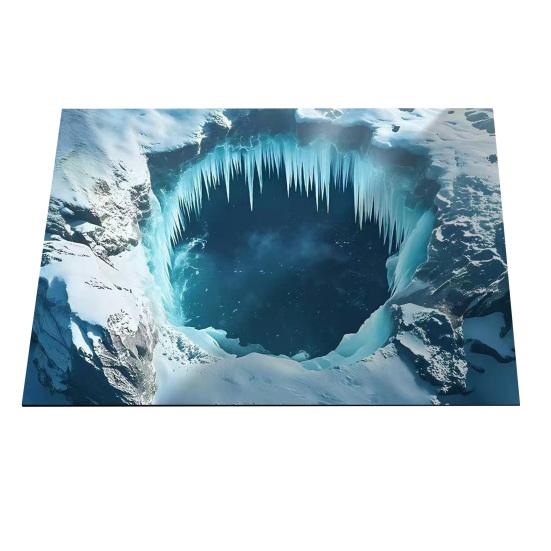 Optical Illusion Floor Mat 3D Bottomless Pit Entrance Hole Area Rug Realistic Rug Non-Slip Doormat