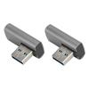 2Pcs USB3.0 Male to Female Adapter 10Gbps Rapid Heat Dissipation Small Portable 90 Degree USB Adapter for Home Office