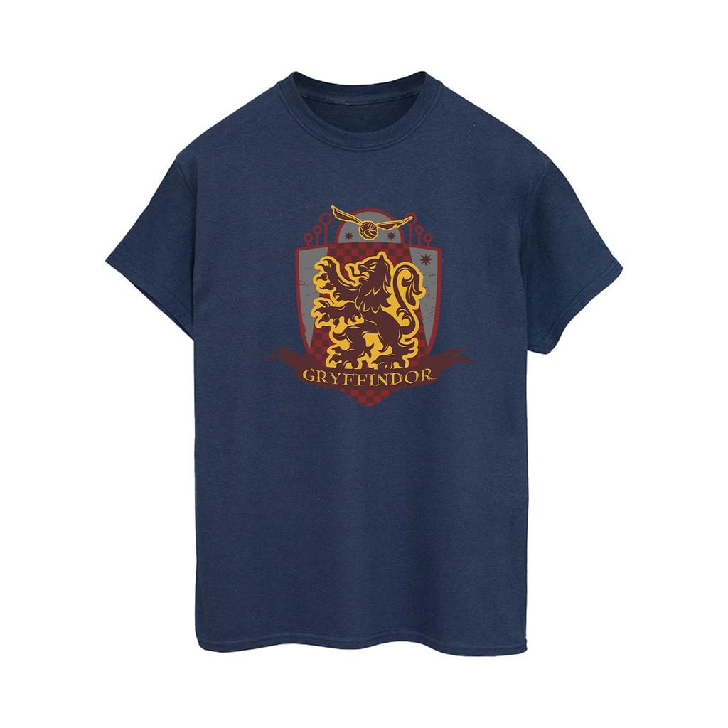 Harry Potter Womens/Ladies Gryffindor Chest Badge Cotton Boyfriend T-Shirt