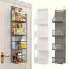 4-Shelf Transparent Over-the-Door Hanging Organizer, Multifunctional Wall-Mounted Space Saver Bag