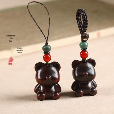 Rosewood Little Bear Keyring Pendant for Men & Women - Cute, Creative, and Exquisite Couple Backpack Ornament