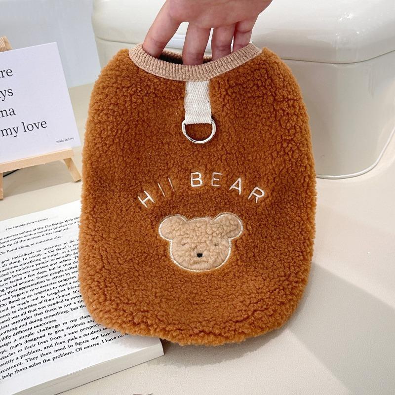 New Winter Clothes with Fleece Warmth for Pets, Dogs and Cats, Teddy Bichon Frise Tractable Vests