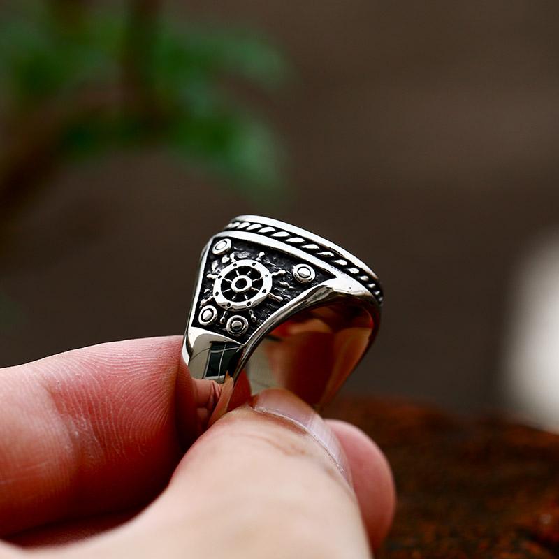 BEIER 2022 Nouvelle Mode Punk Navigation Pirates Bague Crâne Bague Homme Cool Biker Hip Hop Films Bijoux Vente en Gros