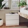 VidaXL Bedside Table White 50x39x43.5 Cm Chipboard