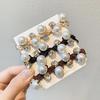 Koreanische einfache Perle elastische Haarbänder Frauen elegante Haar Seil Krawatten Mädchen Kopfbedeckungen Haar-Accessoires