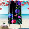Colorful Floral Design with Butterflies Beach Towel Quick-drying for Travel Outdoor Sports Jogging Beach and Swimming