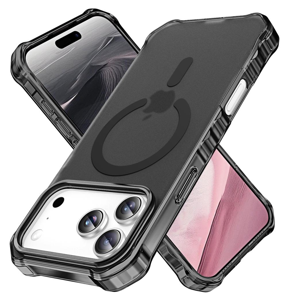 For iPhone 17 Pro Max Case Compatible with MagSafe Small Wavy Edge PC+TPU Phone Cover