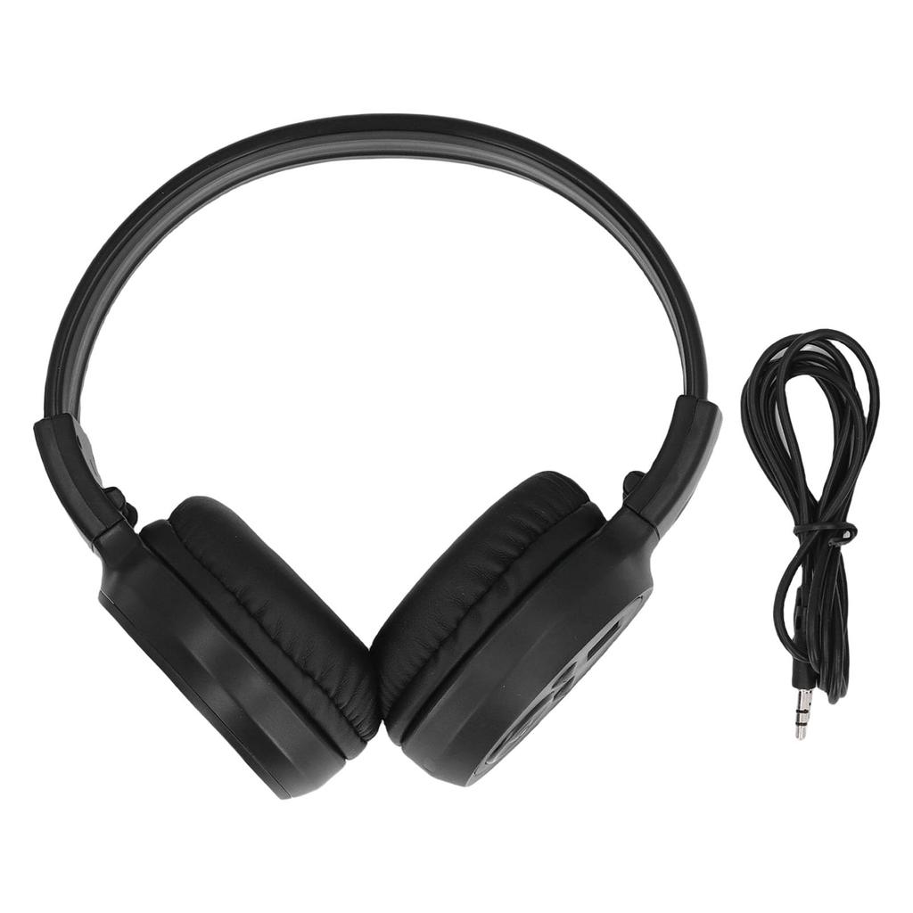 Walmeck FM Radio Headphones Portable Headset Radio with Memory Function for and Study Home, Outdoors, Travel,