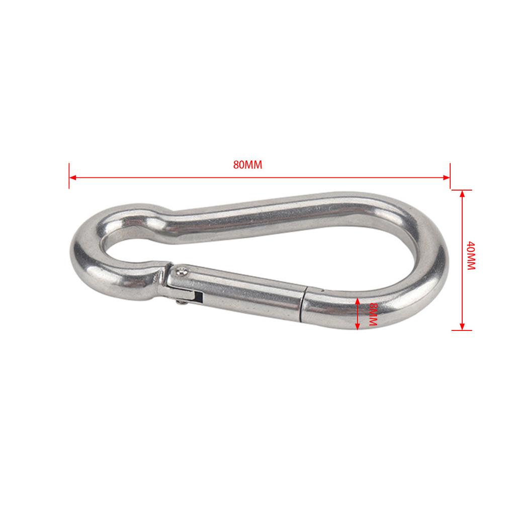 M8*80mm Safety Buckle Trailer Spring Breakaway Safety Rope RV Trailer Connector