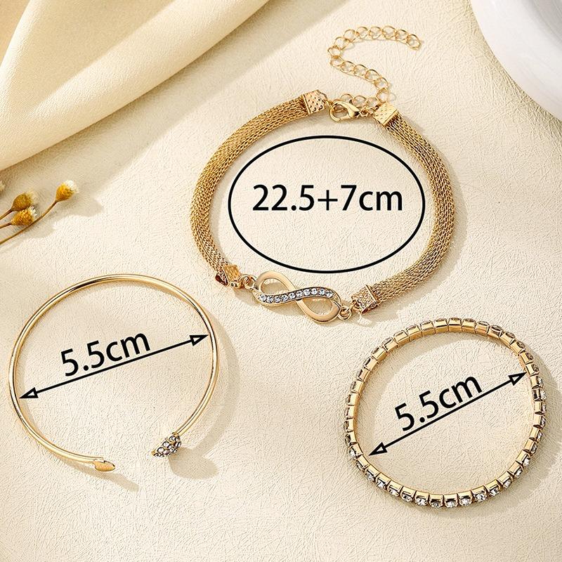Hot Sale Fashion Creative Love Unlimited Symbol Styling Piece Set Bracelet Set Multi-piece Jewelry Women