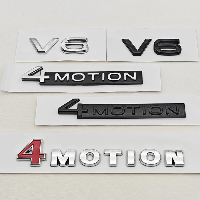 3D ABS Car Letters Logo 4Motion V6 Rear Trunk Badge Emblem Sticker Decals For VW Tayron Golf MK4 5 Tiguan 4MOTION V6 Accessories Zs8