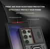 For Samsung Galaxy S24 Cover For S23 S24 Plus Ultra Case Lens Sliding Window Protector Armor Shockproof Holder Magnetic Bumper