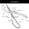 Multifunctional Stainless Steel Kitchen Scissors for Chicken, Fish, and Barbecue