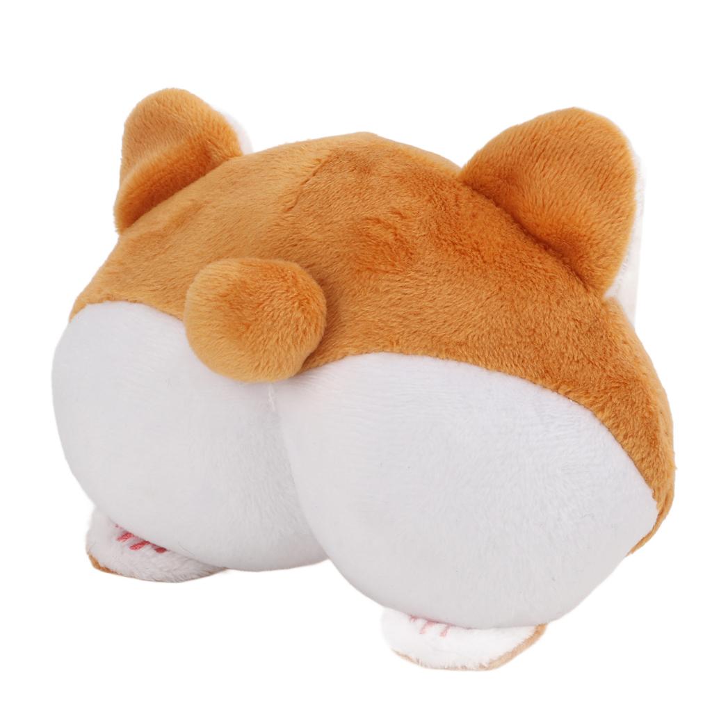 Corgi Ass Plush Squeaky Toy Funny Attractive Cleaning Teeth Pet Chew Toys for Small and Medium