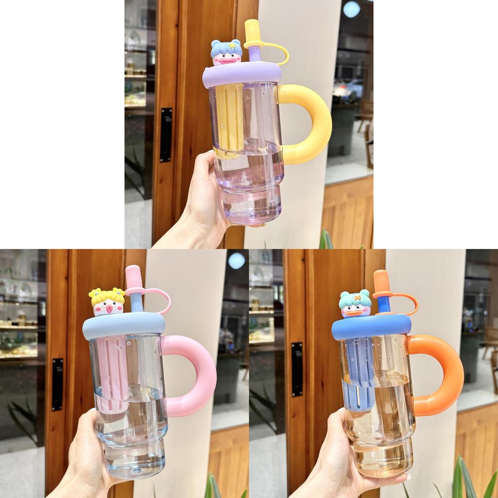 Water Bottle Girl High Design Portable Straw Cup With Heat Resistant Material For Outdoor Use