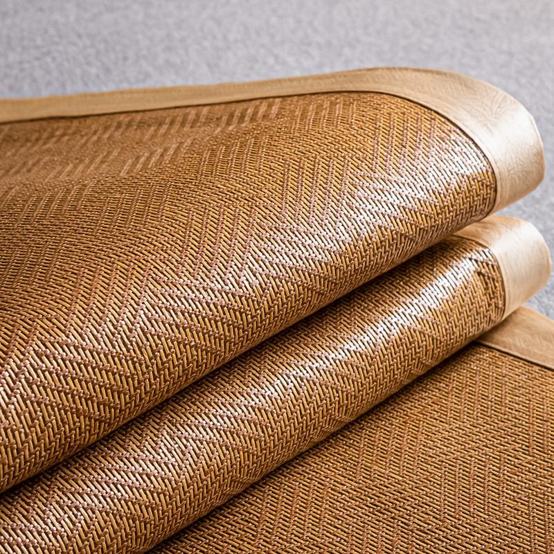 Naturalne Włókno Roślinne Chłodna Letnia Mata na Łóżko 90/120/150/180/200cm Maty z Rattanu Lodowego Antypoślizgowe Oddychające Chłodzące Prześcieradło Narzuty