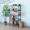 YAMAZEN (YAMAZEN) Storage Box, Living Room Storage, with Casters, Luggage Storage, Bag Storage, Wood Grain Finish, Lightweight Paper Storage Box, Tras