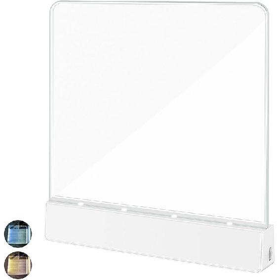 Лампа для чтения, на батарейках, плоская светодиодная лампа для книги, регулируемая яркость, 2 цветовые температуры, Детская лампа для чтения в кровати ночью, с зажимом