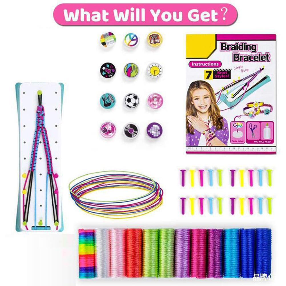 Friendship Bracelet Making Kit for Girls DIY Craft Toys Birthday Gifts for Kids Party Supply Travel Activities