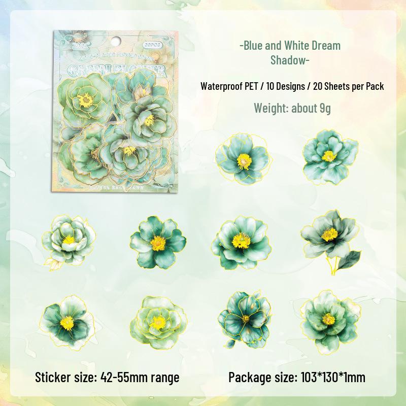 Exclusive Gilded Flower Creative Stickers for Journals and DIY Projects