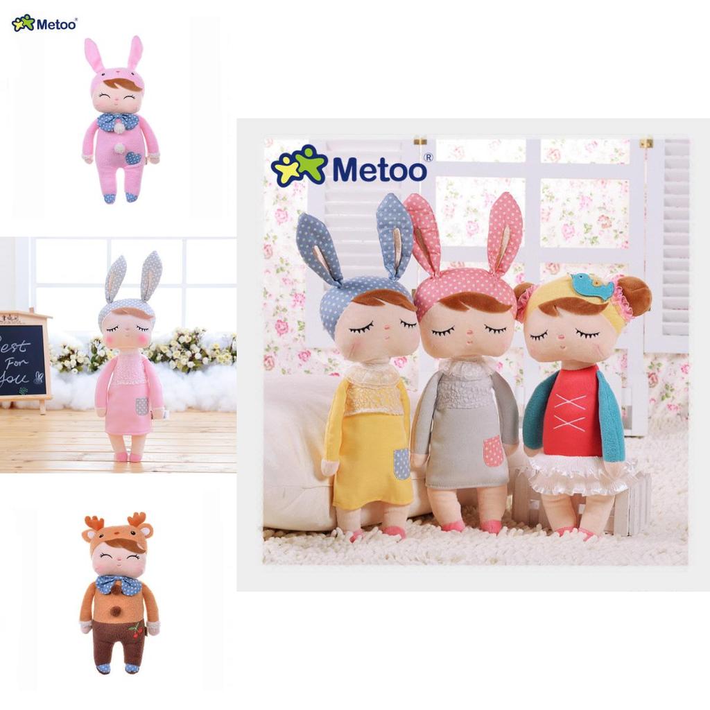 Adorable Metoo Angela Plush Doll With Cartoon Rabbit Ears For Girls' Home Decor