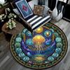 Oceanic Glass Round Area Rug Under Office Chairs Bedroom Living Room Home Decor