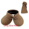 Neutral Top Straw Hat Sun Protection Cap With Butterfly Knot For Travel Beach