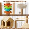 Elegaif Cat Wooden Cat For Large Space Transparent Spaceship For Multiple Cat For Fat Senior Short Legged Observation Natural Hemp Stairs Claw